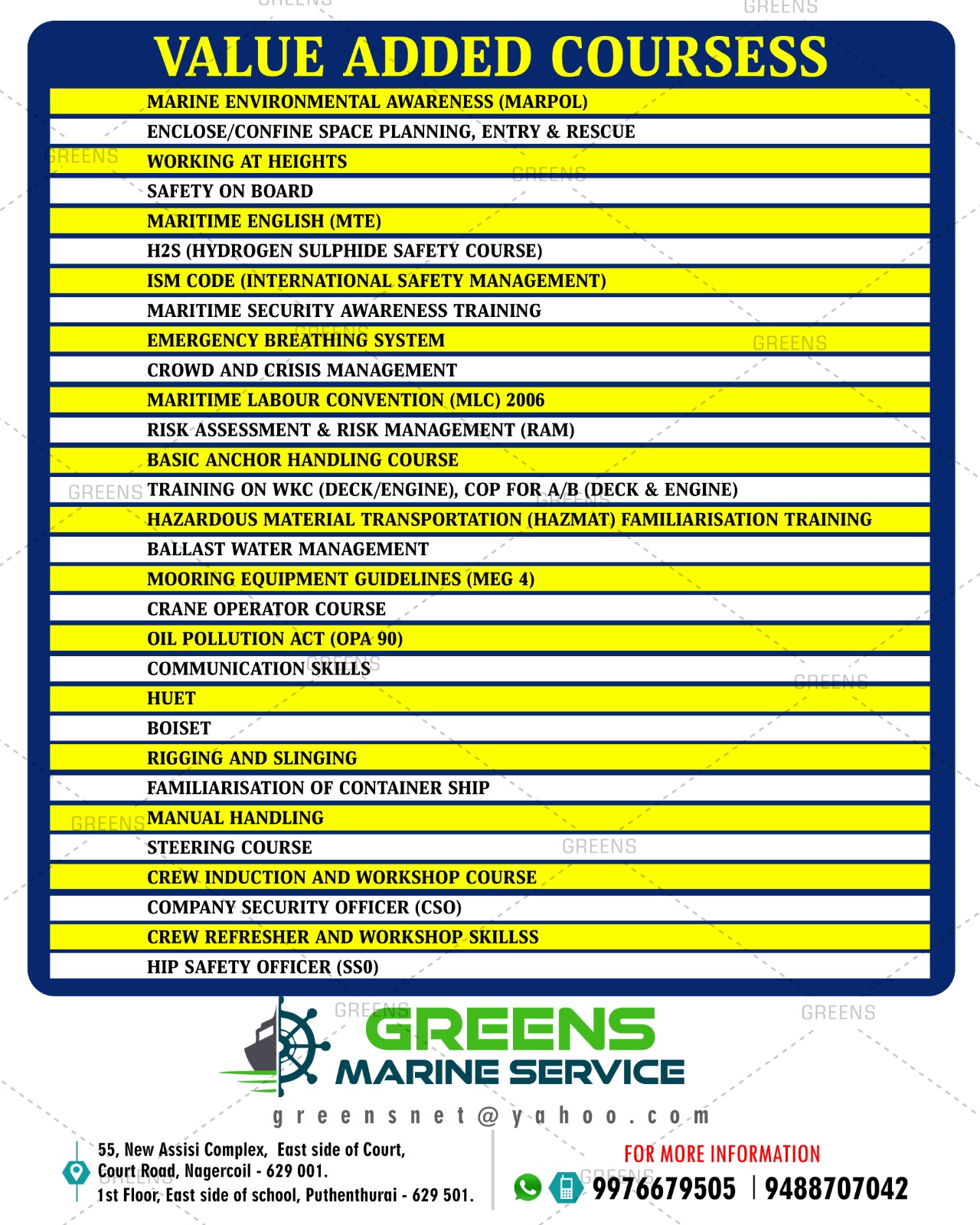 VALUE ADDED COURSES